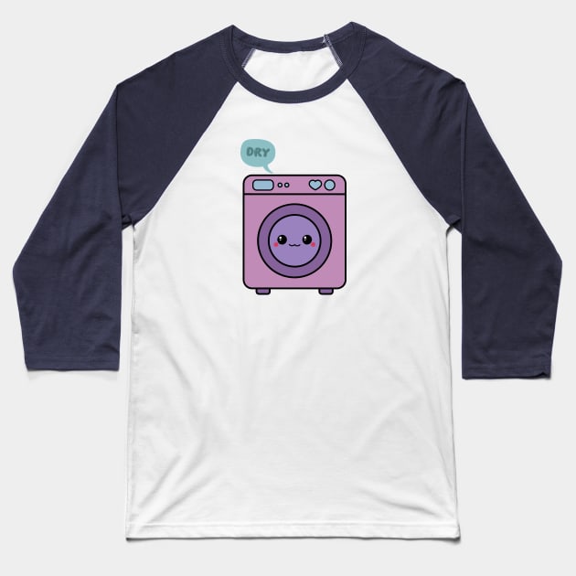 Kawaii Drying Machine Baseball T-Shirt by Sasyall